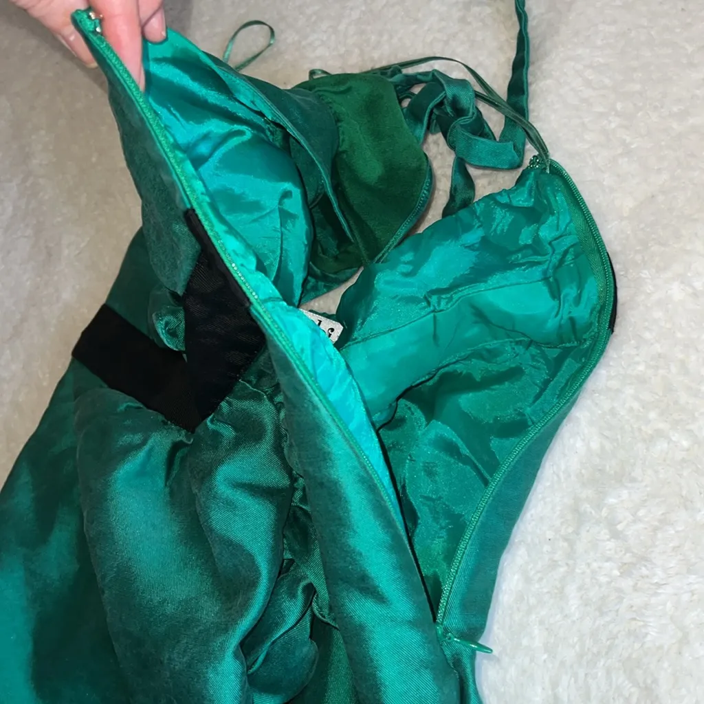 Tibi Ruffle Halter Wrap Dress‎ Green Size 6 - Image 8