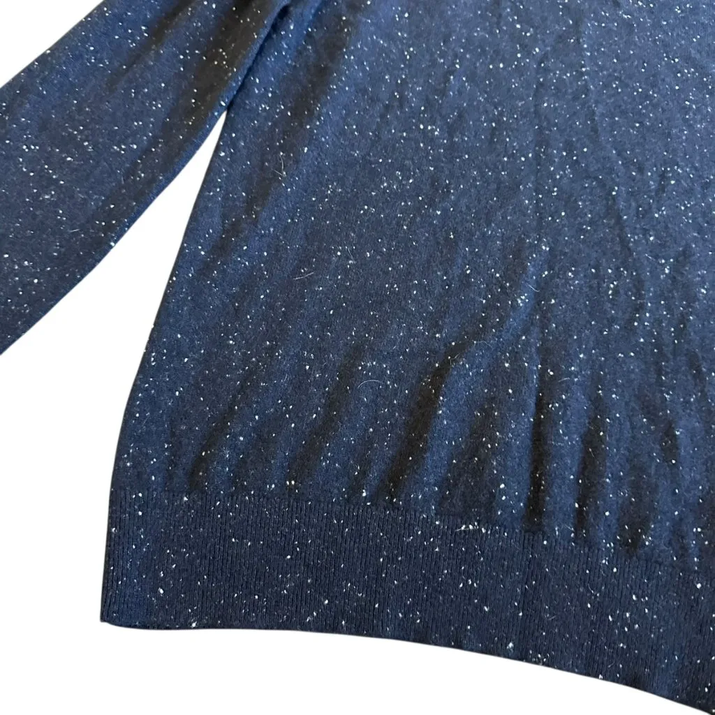 Everlane 100% Cashmere Black Pulloer Sweater Speckled White Stretch Size Small - Image 4