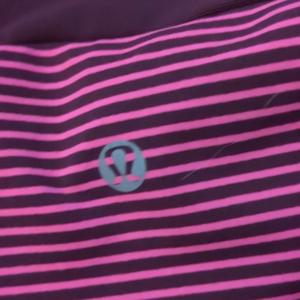 Lululemon Scoop Neck TankHyper Stripe Raspberry Glo Light size 4? - Image 5