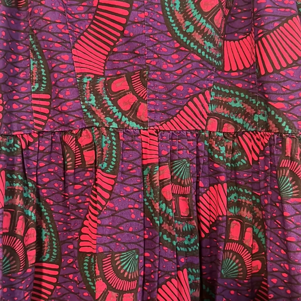 Ulla Johnson $425 Ellyn Dress Purple Pink Cotton Midi Bohemian Resort Tropical - Image 9