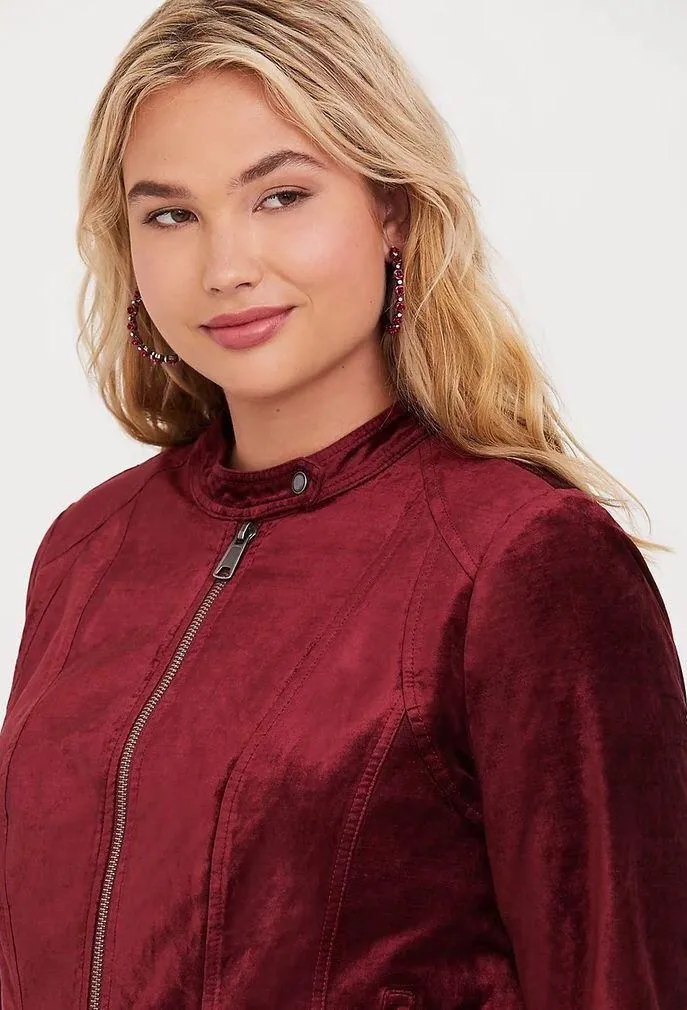 Torrid Lattice Velvet Motto Jacket - Image 5
