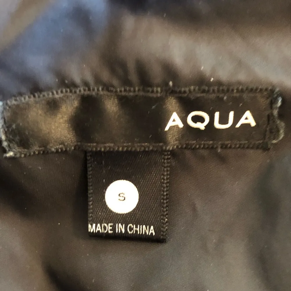 Aqua Long Winter Puffer Jacket Furry Hoodie Small - Image 6