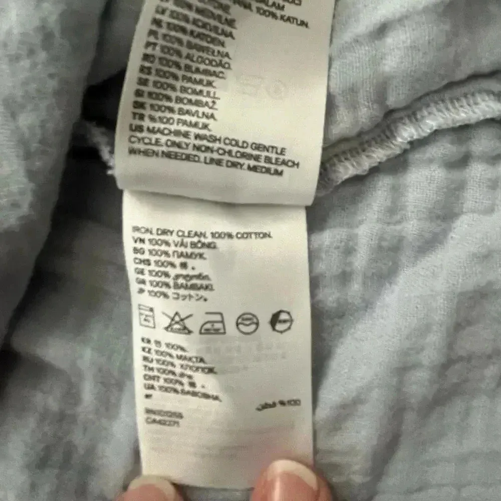 H&M Women XS Tank Blue Cotton Gauzy Coastal Cottage‎ Boho Comfort - Image 11