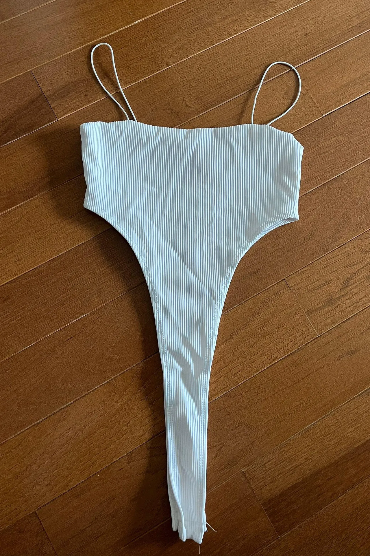 Edikted Camilla Ribbed High-Cut Bodysuit - Image 2