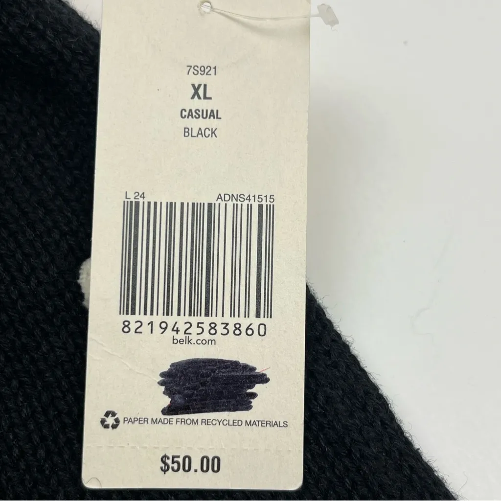 Kim Rogers Christmas Holiday Winter Festive Cat Knit Vest XL Black Red NEW *FLAW - Image 4