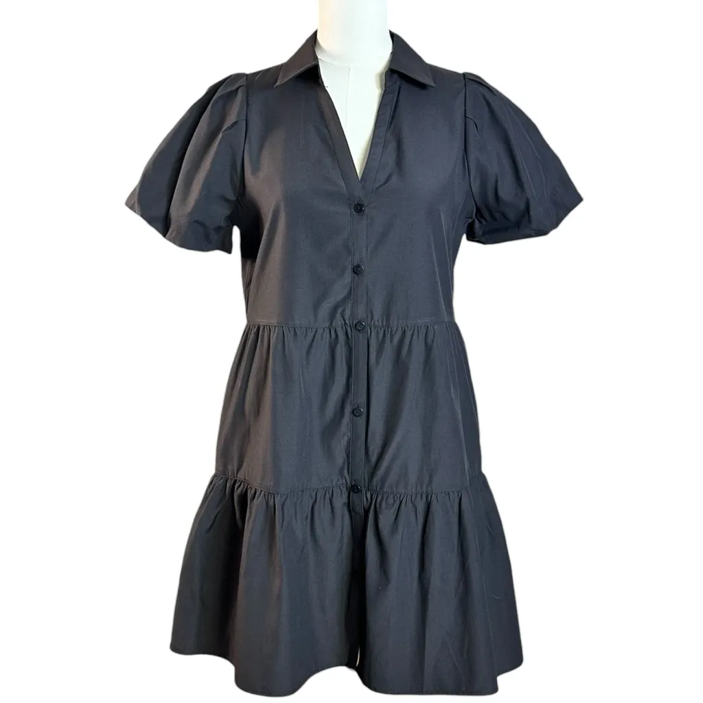 Brochu Walker The Havana Mini Dress Washed Black Size Small Minimalist Classic - Image 9