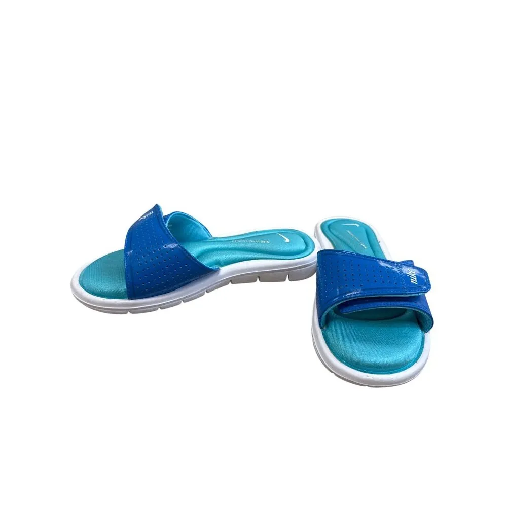 Nike Womens Blue/Green Slide-On Sandals Shoes Size 6 SKU 8284 - Image 2