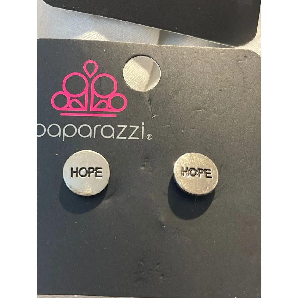 Paparazzi Inspirational Word‎ Earrings Set - Hope, Wish, HSM - J-1 - Image 2