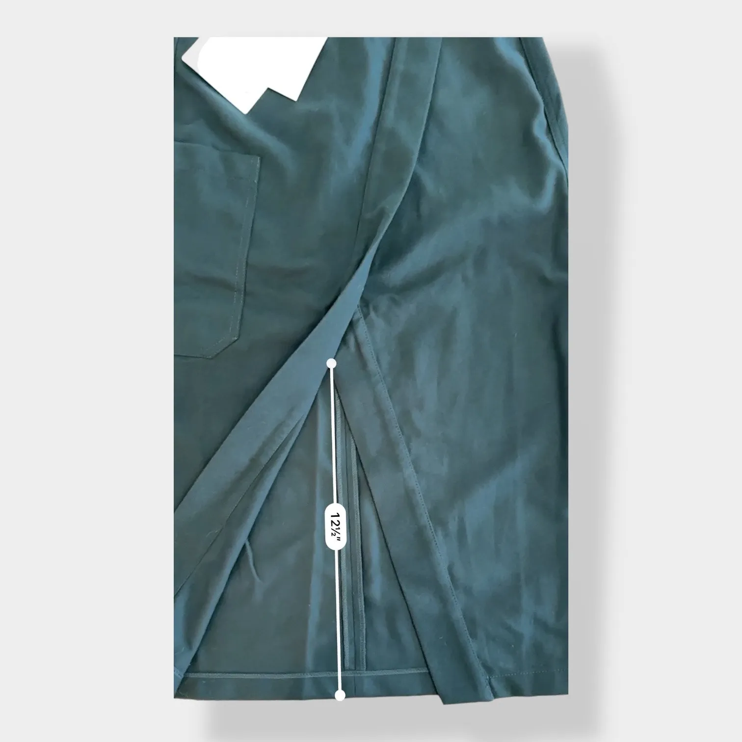 By YOOX Green Wrap Midi Skirt Italy NWT‎ Size 38 US 2 - Image 5