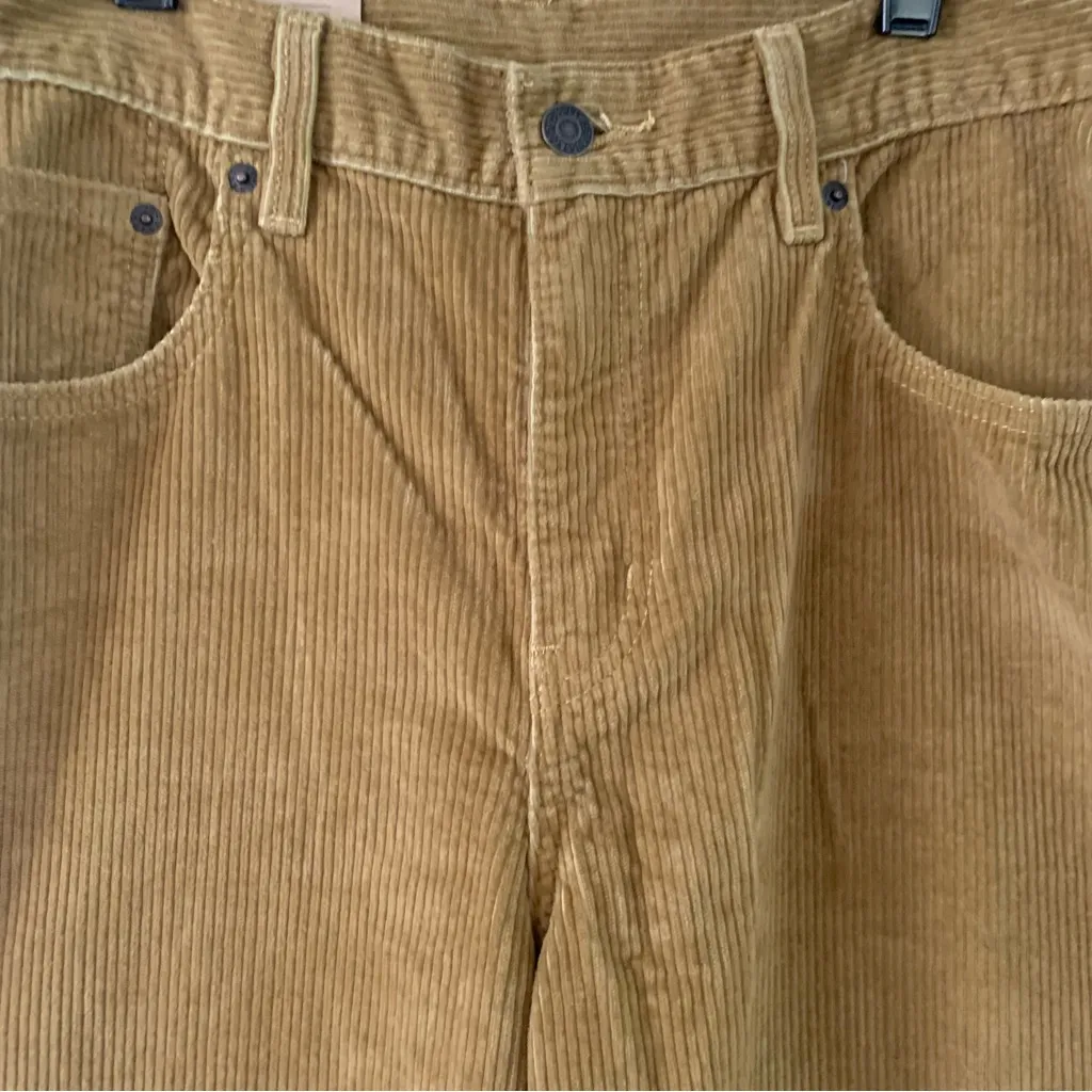Levi’s Low Pro Mid Rise Straight Leg Corduroy Pants Tan Womens 31x30 - Image 3