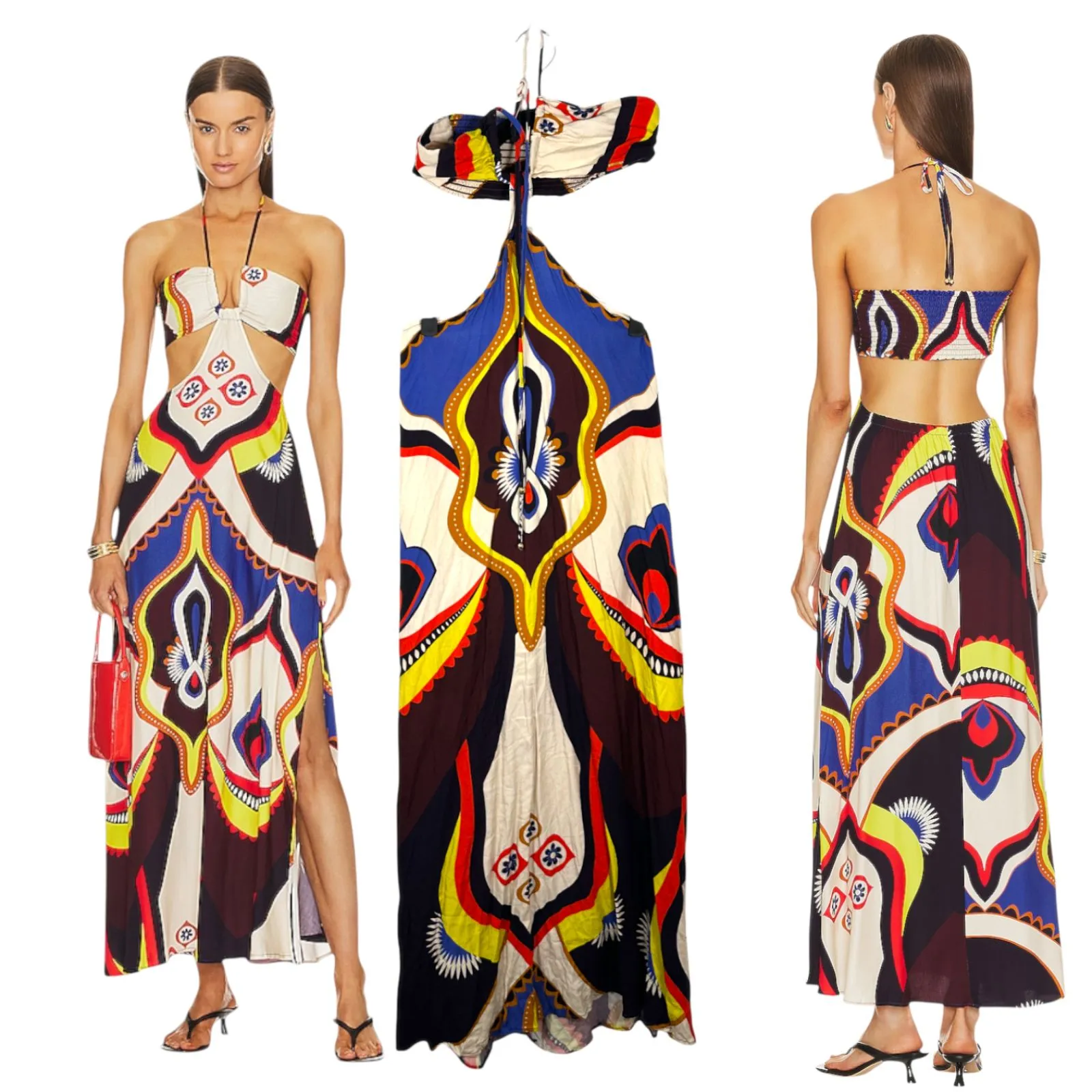 Boamar Revolve Lazuli Long Dress Mai Tai Cut Out Maxi Dress Size Small - Image 2