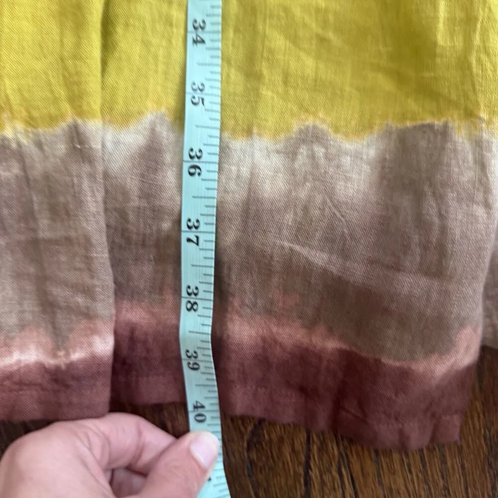 Roberta Freymann Womens Pure Linen Ombre Print Dress Size Small 1636 - Image 12