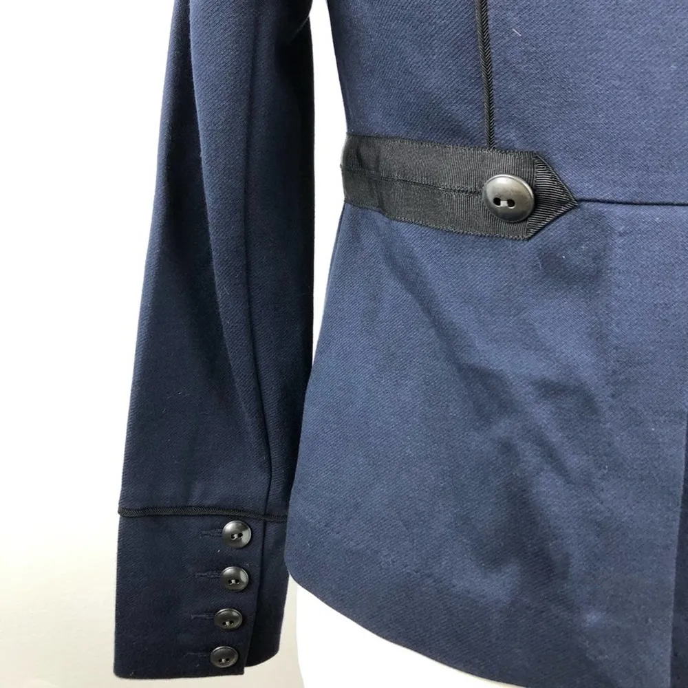 Cabi Navy Blue In the Band Jacket #3375 Stretch Classic Blazer Military Size XS - Image 9