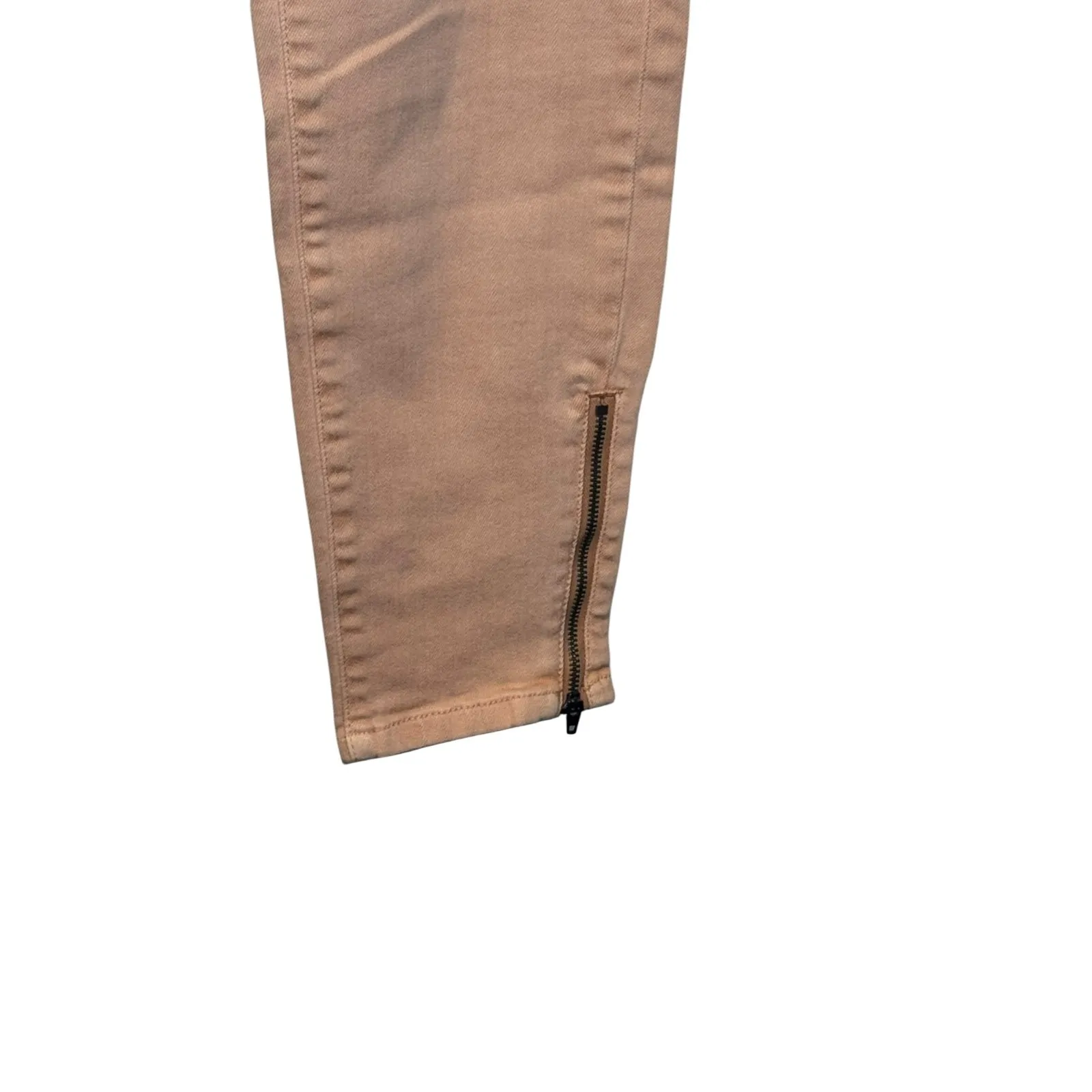 Victoria's Secret Women's Jeans Siren Ankle Zip Skinny Mid-Rise Peach Sz. 10 NWT - Image 2