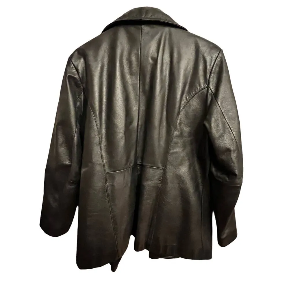 Maxima Wilson Leather Jacket Black Authentic Leather Size Large - Image 8
