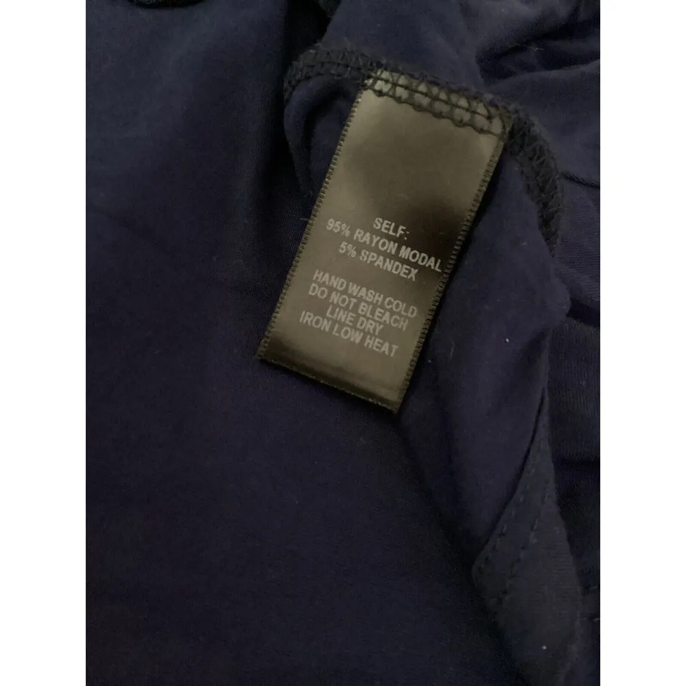 Lulu’s Lovely Navy Blue Gown Long Sleeve Maxi Dress Stretch Jersey S - Image 7