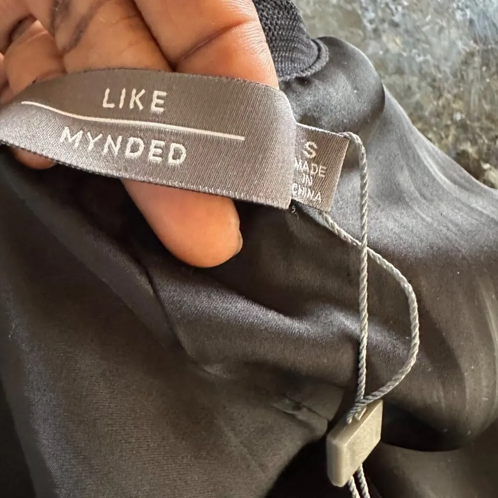 Like Mynded Nordstrom Maxi Abstract Print Dress Semi Sheer High Slit NWT Sz S - Image 10