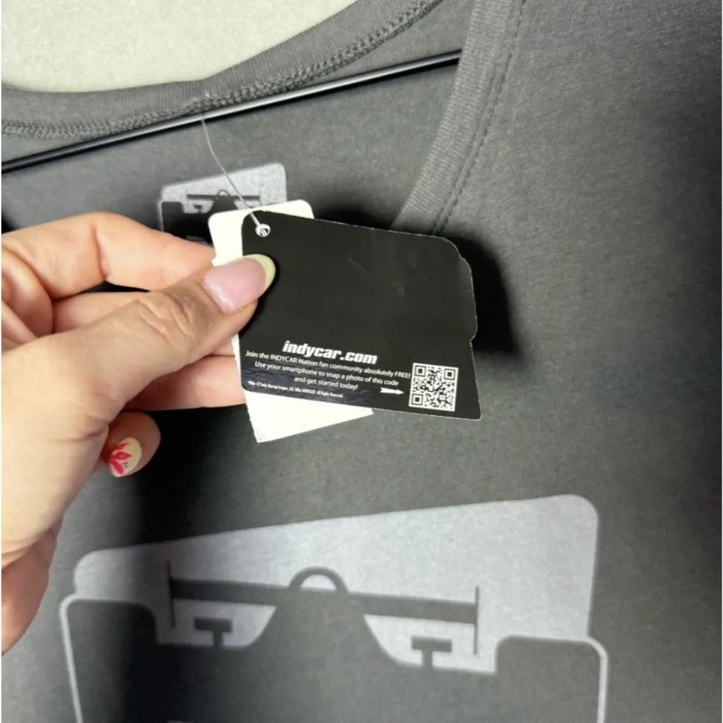 IndyCar Women’s Sleeveless Gray Graphic Print Muscle Tank Top Lightweight size M Size M - Image 6