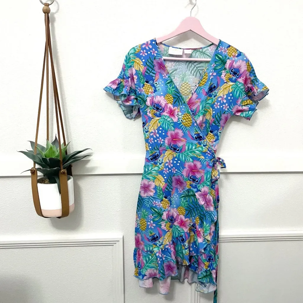 Stitch Shoppe Disney Lilo and Stitch Tropical Wrap Ilana Dress Size M - Image 2