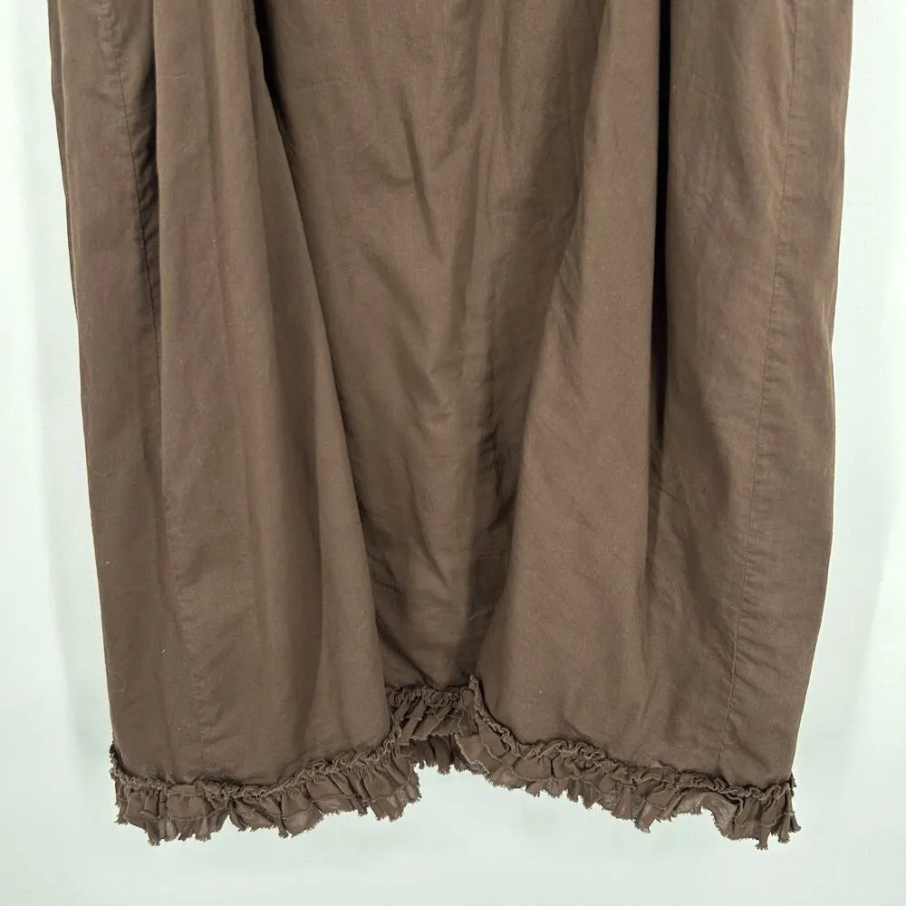 Gap Y2K Midi Dress Brown Boho Fairy Lace Tie Straps Empire Waist Size S - Image 8