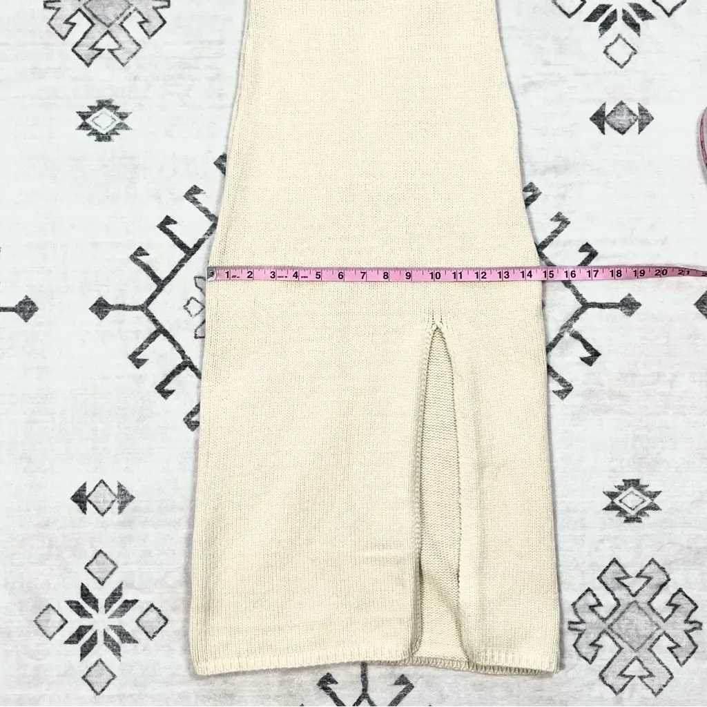 Lulus Warmer Love Cable Knit Midi Dress in Ivory Small - Image 6