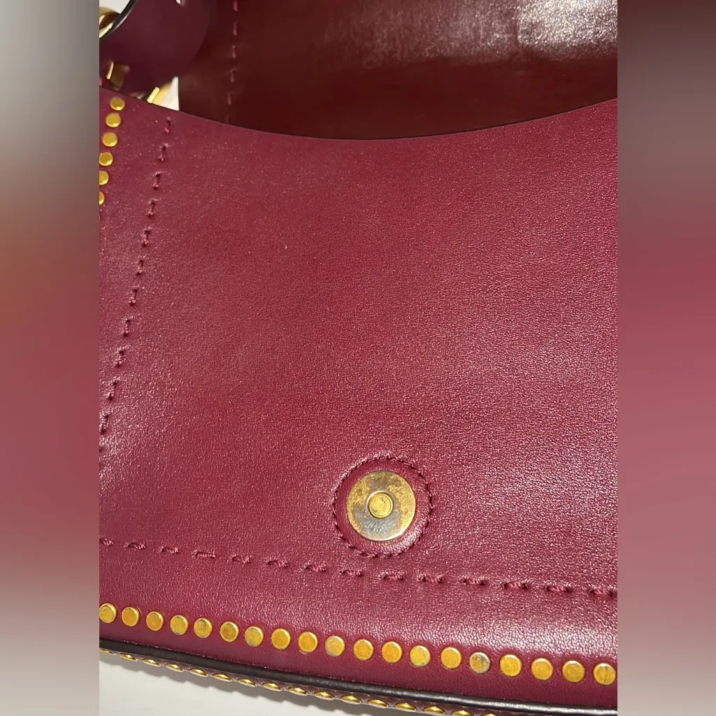 Tory Burch Sawyer Stud Leather Shoulder Bag - Image 13