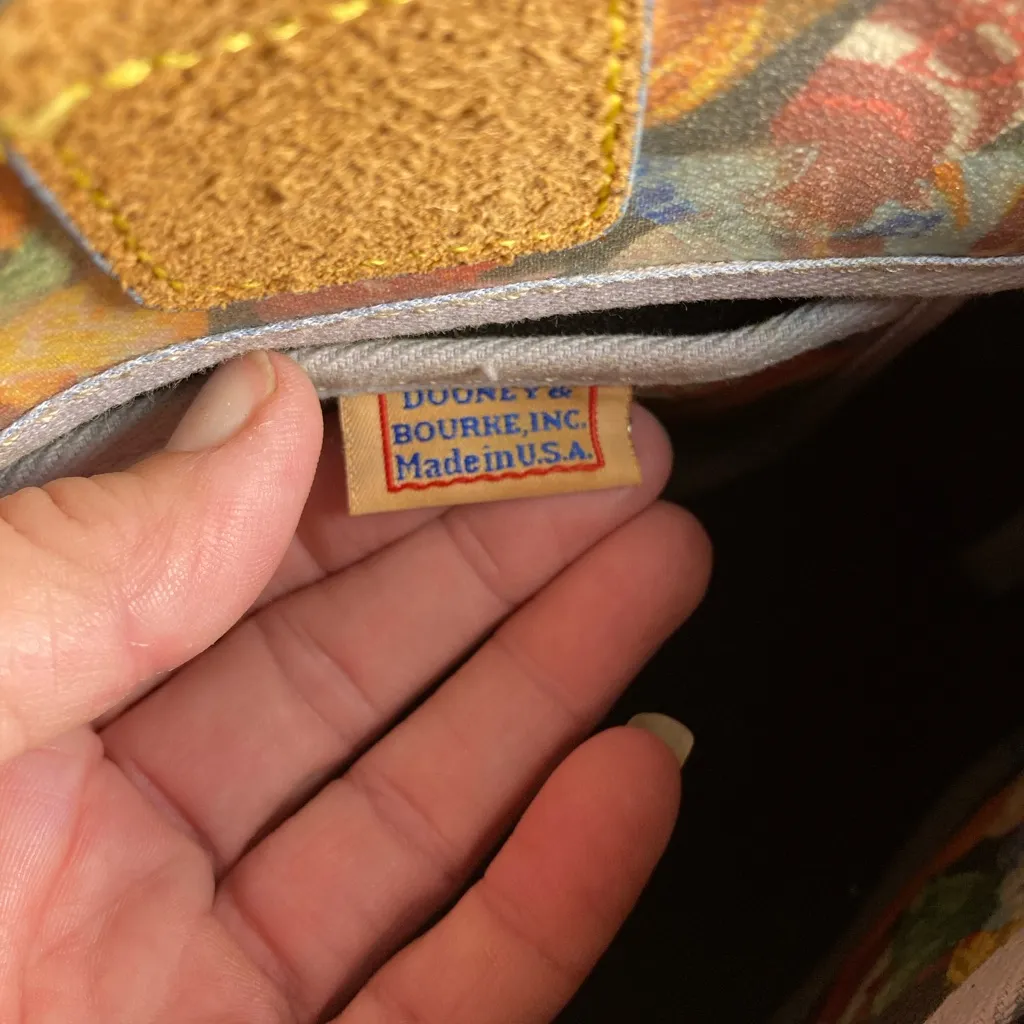 VNTG DOONEY & BOURKE CANDY PRINT Colorful Patterned Women's Bag - Image 8