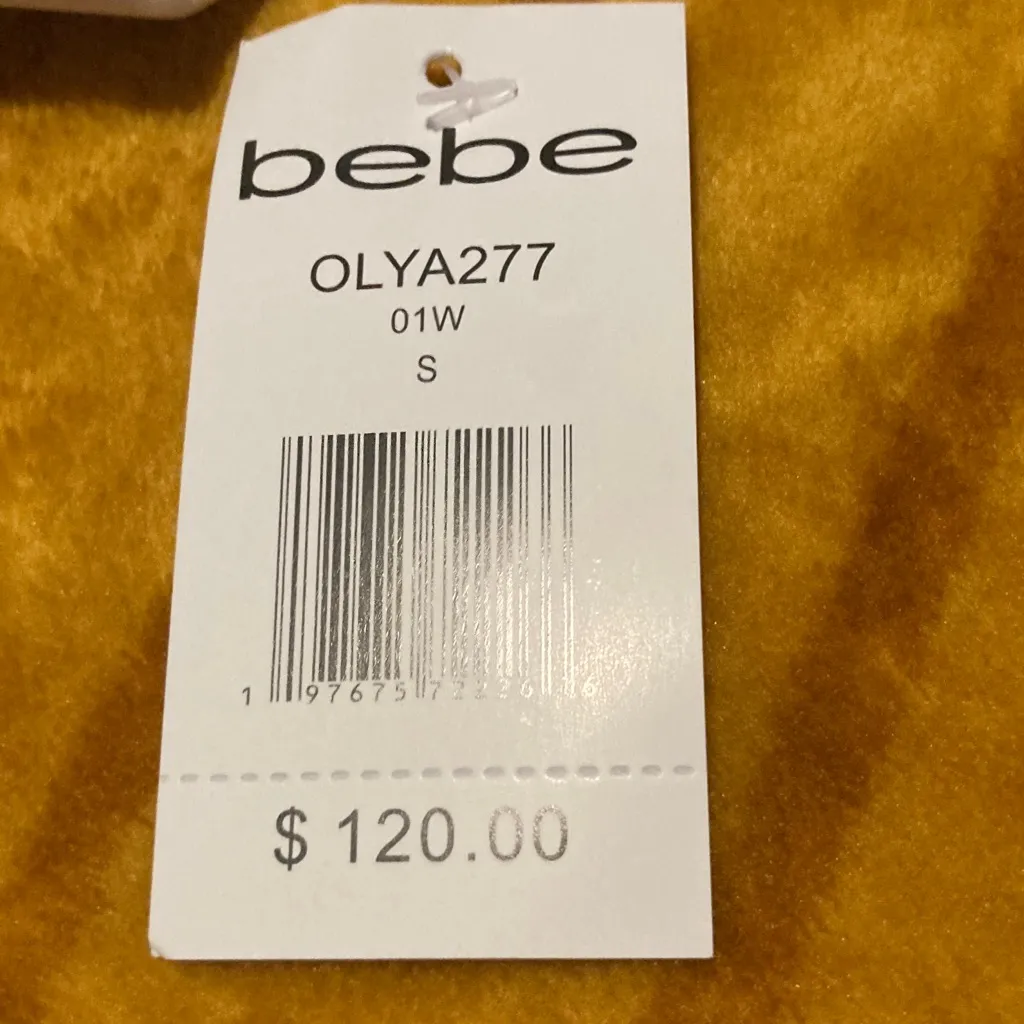 Bebe Women’s White Hooded Jacket Small Gold Zip Pockets - Image 16