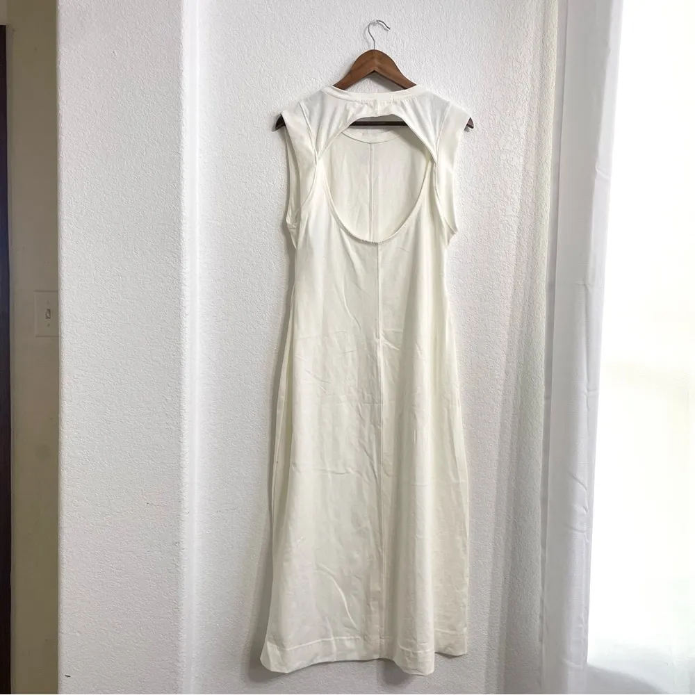 FP Beach Free People Womens Dress White Maxi Cut Out Back Cotton Size Small - Image 2