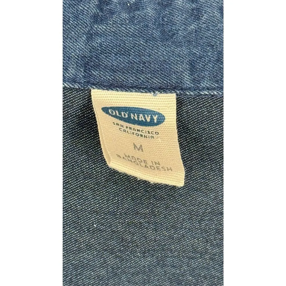 Old Navy  Roll Sleeve denim dress size medium - Image 3