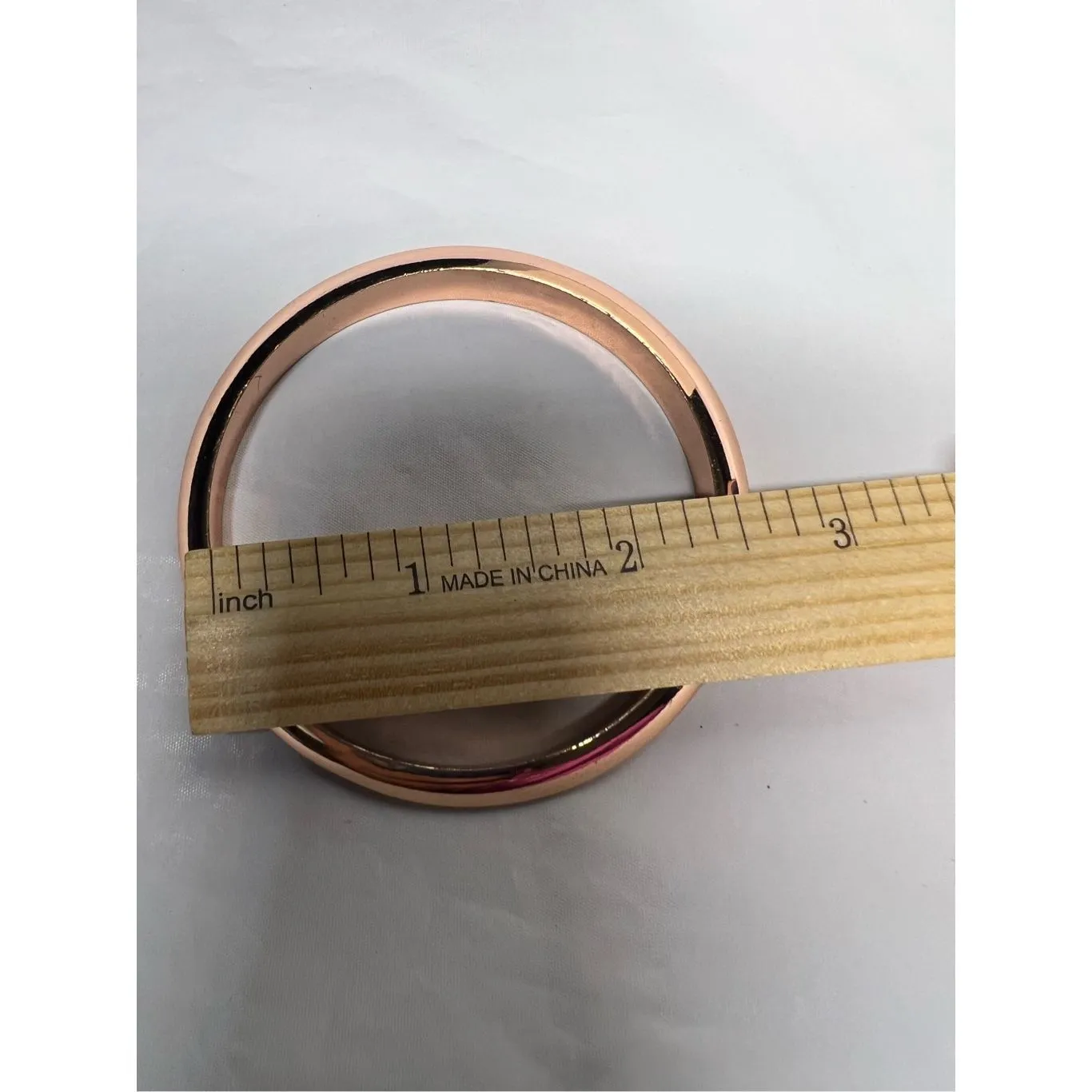 Chloe + Isabel Rose Gold Tone Ridged Bangle Bracelet - Image 4