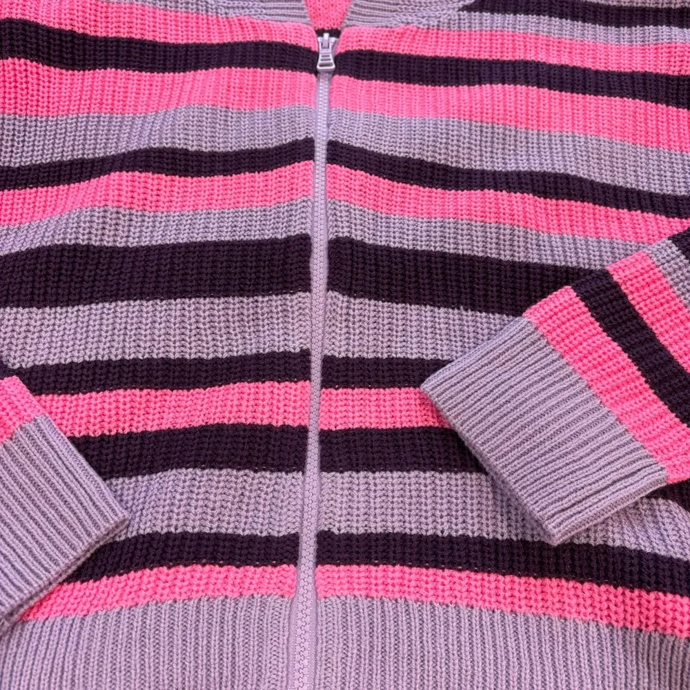 Y2K Pink & Purple Knit Zip Up - Image 2