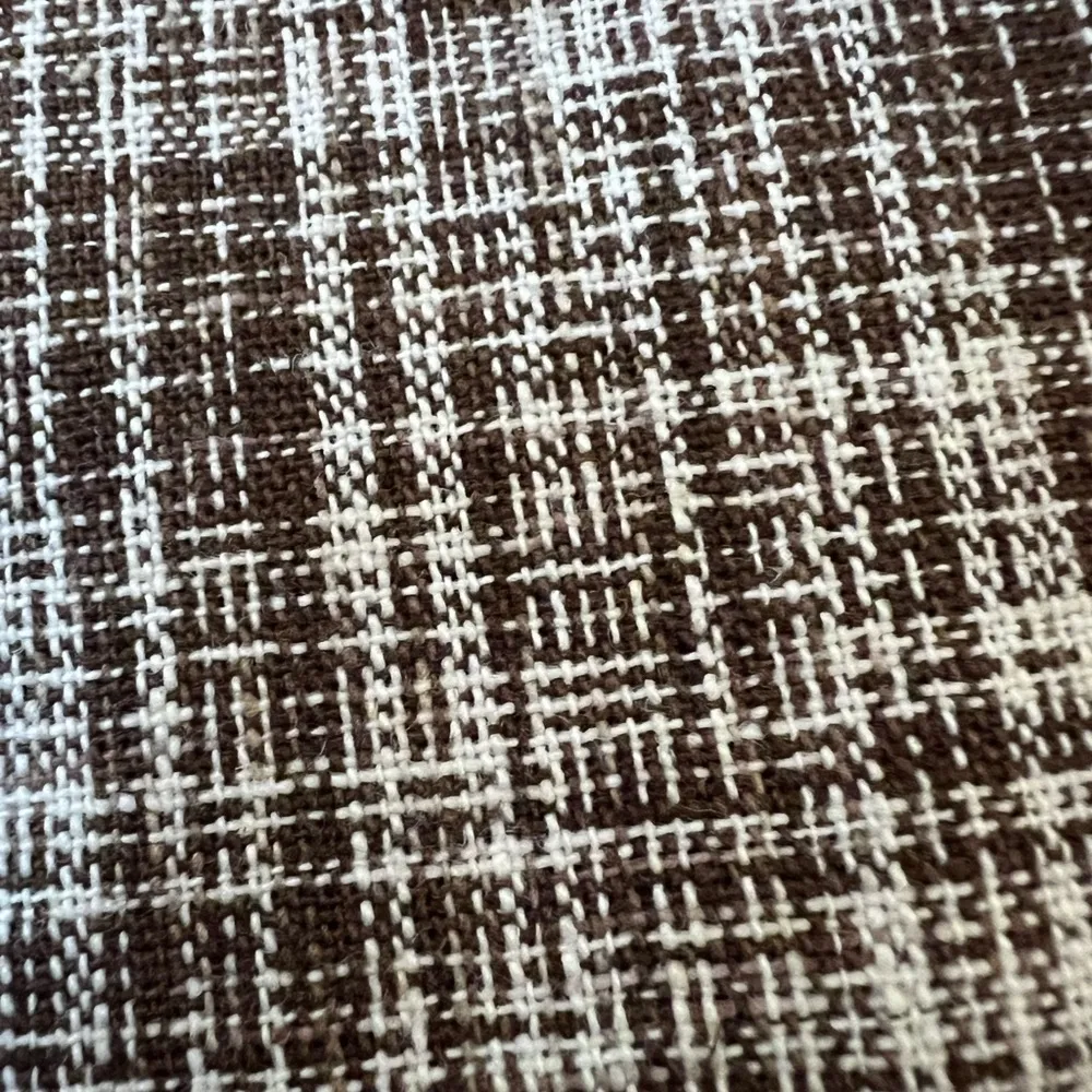 Talbots Linen Cotton Blend Tapered Capri Pants Brown White Petite Size 10 P 10P - Image 8