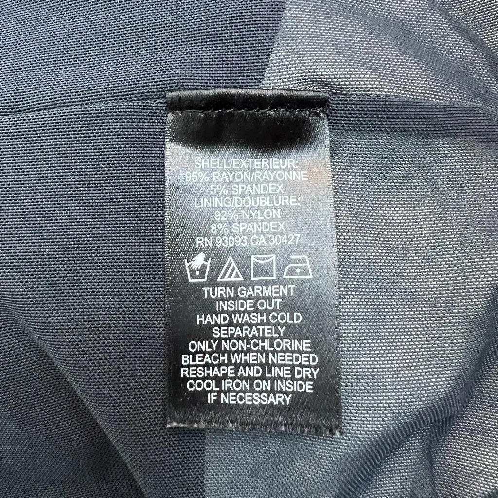 Nic+Zoe Dress‎ XL Blue Geometric Gathered Waist Twist Stretch Knit Sleeveless - Image 12