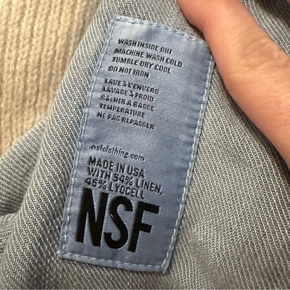 NSF Joli Pocket Cargo Jacket Light Grey Blue Size XS - Image 5