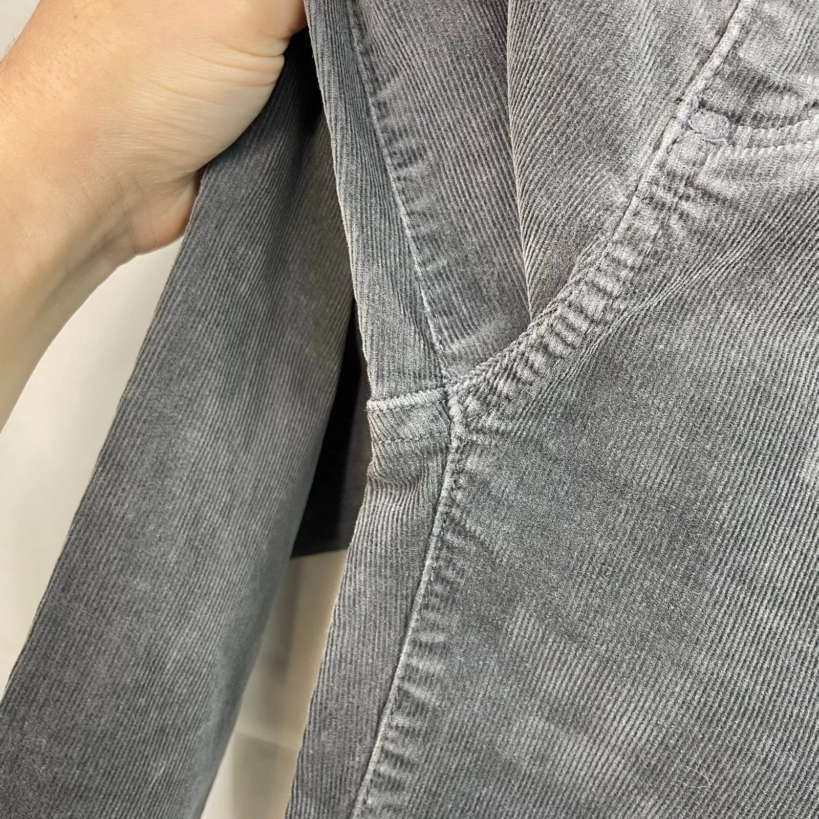 Talbots‎ women's gray soft corduroy high waisted heritage skinny fit jeans pants - Image 3