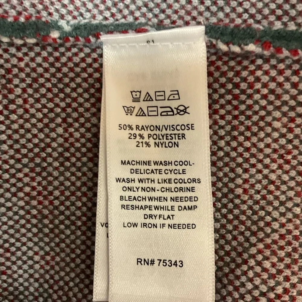 Tahari Women's Mock‎ Neck Cabin Winter Long Sleeve Sweater Size M Cozy Knit - Image 13