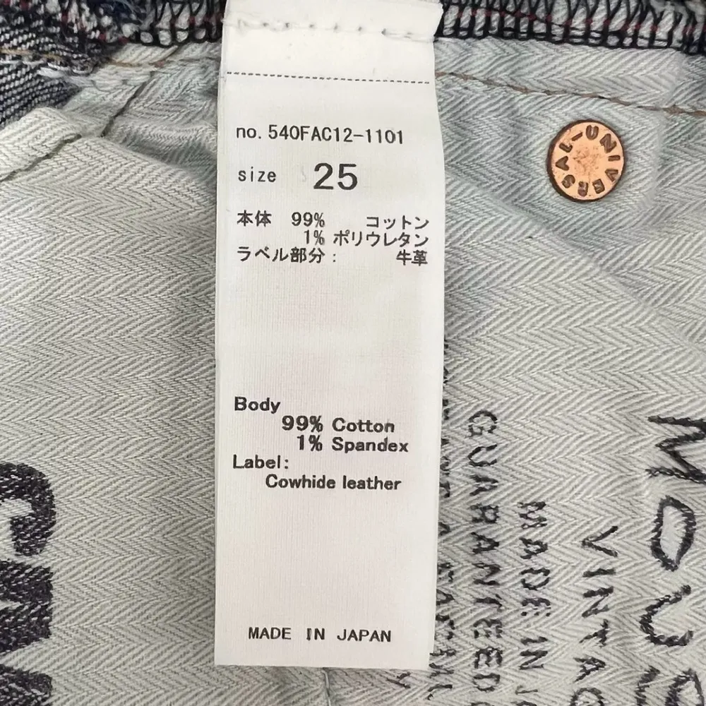 MOUSSY VINTAGE MV Rhode Cropped Flare Hi Rise Jeans in Dark Blue Frayed Size 25 - Image 11