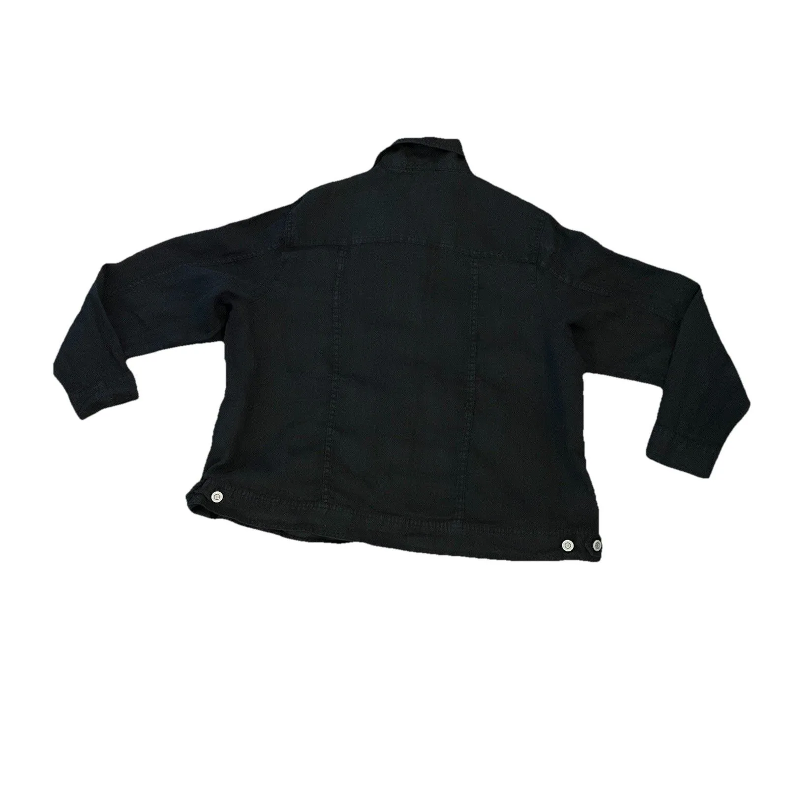 jones new york skirt women’s 100% Linen Jacket 1X Faded Black - Image 2