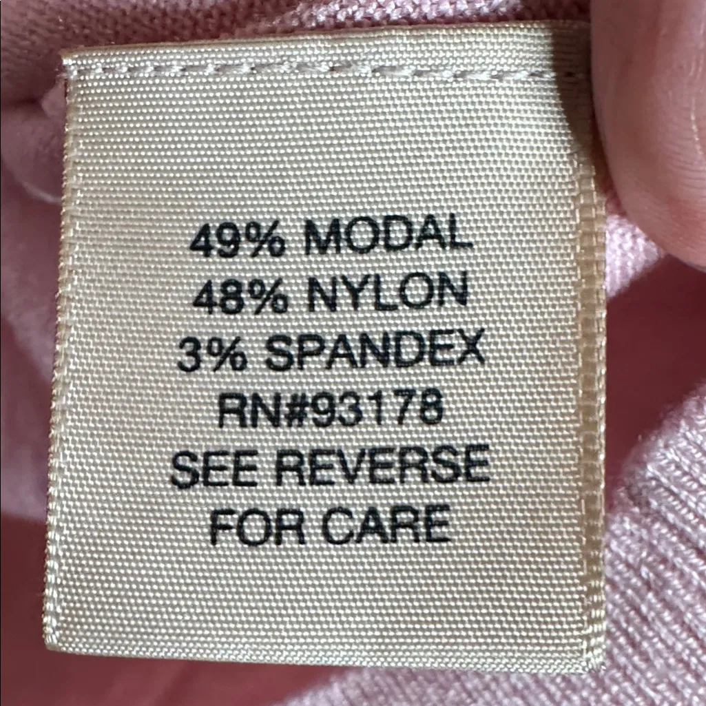 Philosophy Soft Pink Long Sleeve Thin Sweater Size Small - Image 5