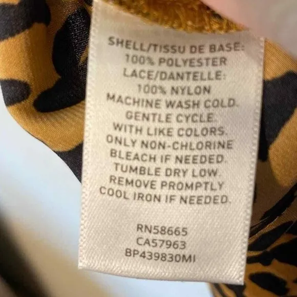 BP Leopard Cami‎ Top Black Lace Trim Sleeveless Casual Tank Top Size S - Image 7