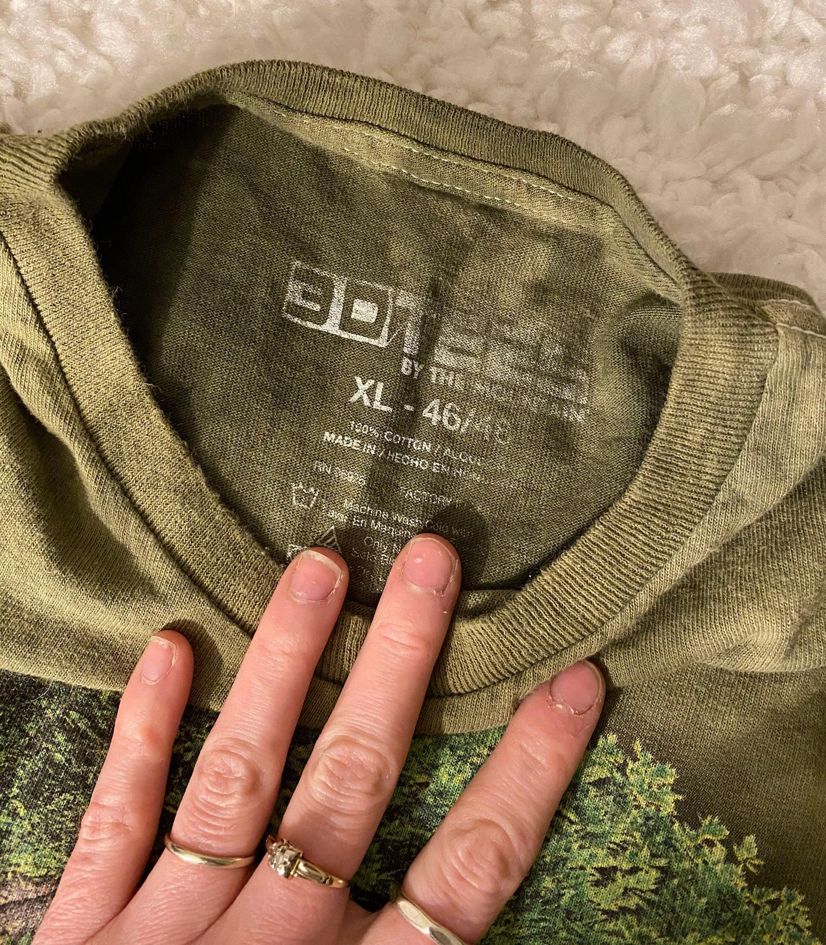 Tie Dye Graphic Tee Green Size XL - Image 4