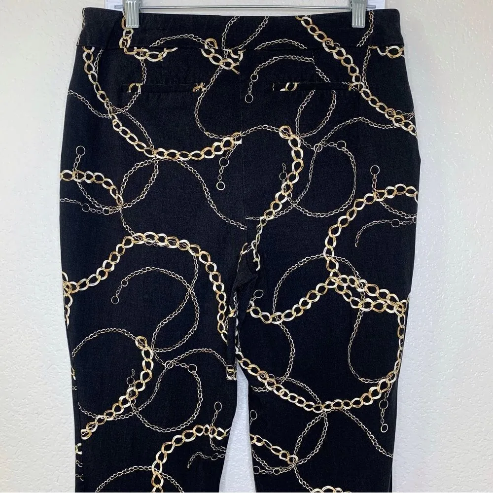 Chico’s Women’s Size 10 Brigitte Chain-Print Ankle Pants - Image 9