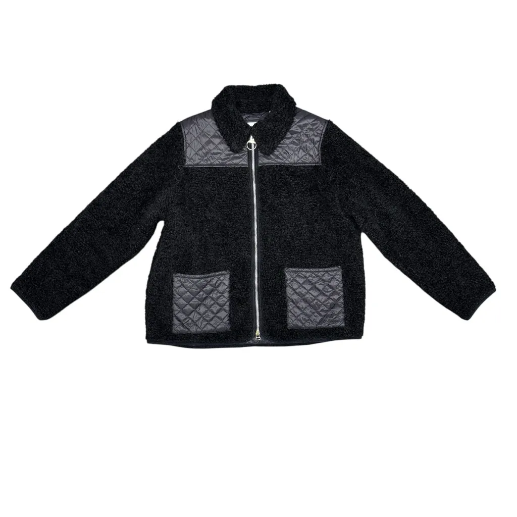 Barbour x Alexa Chung Sherpa Teddy Quilted Zip Hazel Jacket Black US 10 - Image 3