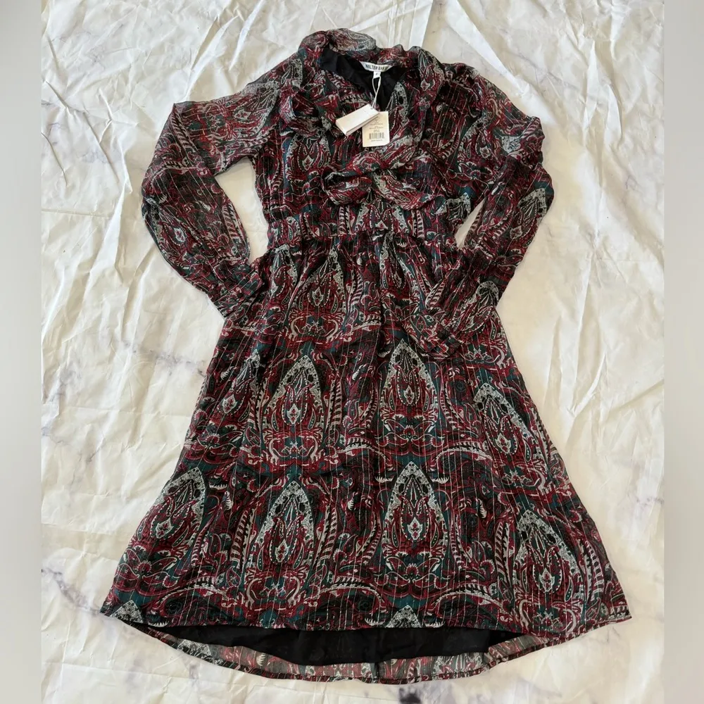 WALTER BAKER Long sleeved midi dress with draped bow neckline ✨ - Image 6