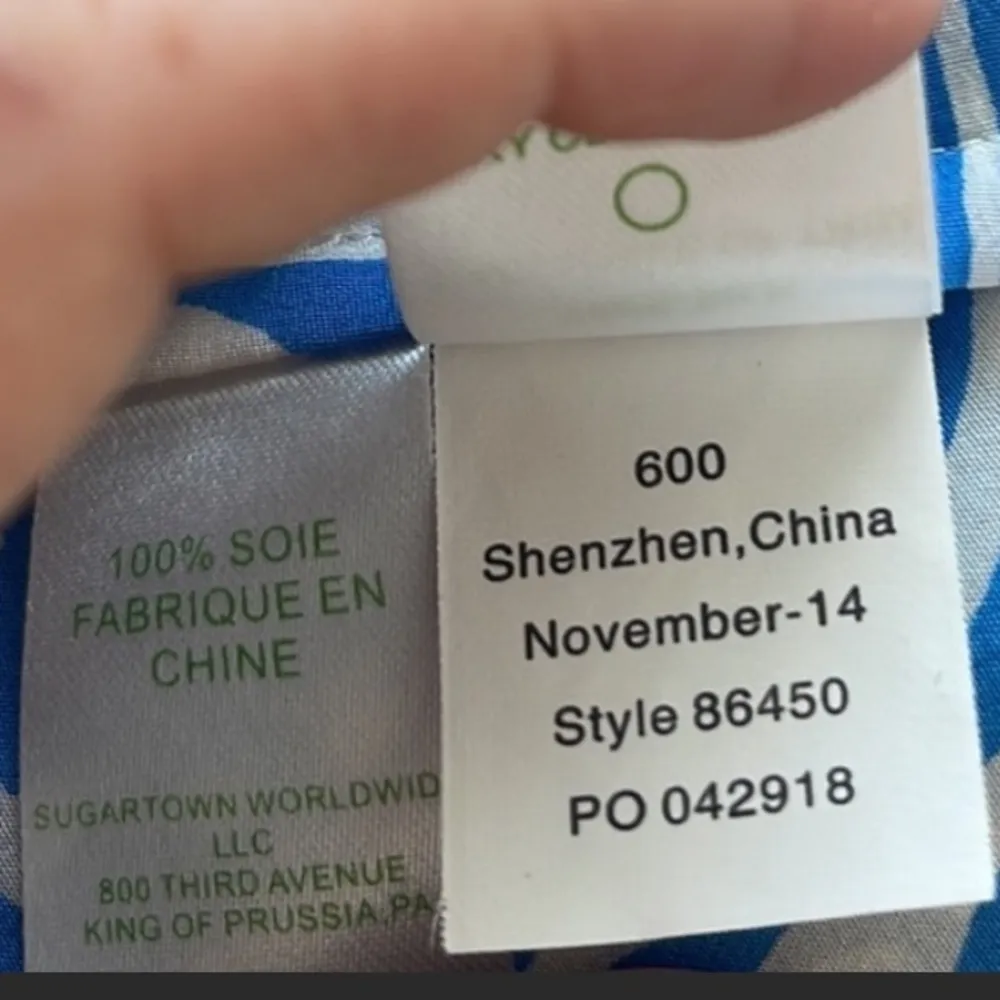 LILLY PULITZER MAISY SOLAR BLUE NIGHT SWIMMING RACERBACK CAMISOLE TANK TOP S - Image 6