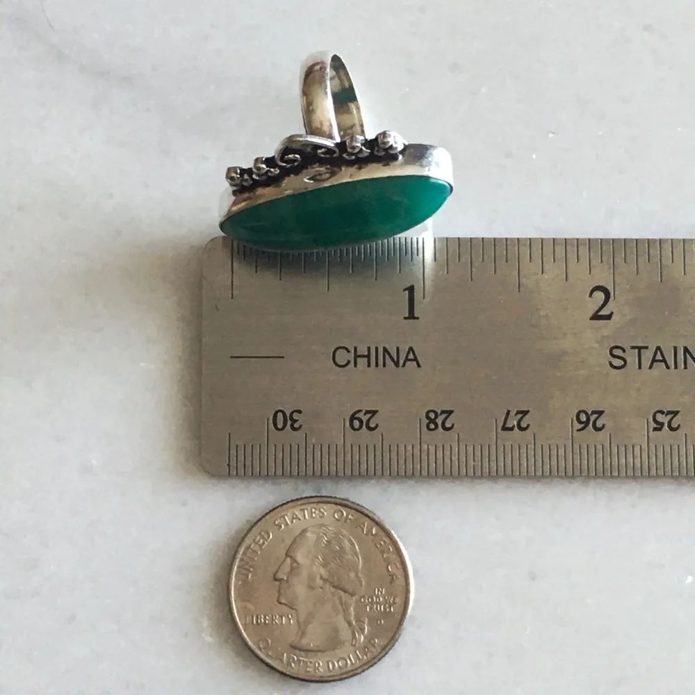 Handmade Botswana Agate Stone Ring Size 6 - Image 10