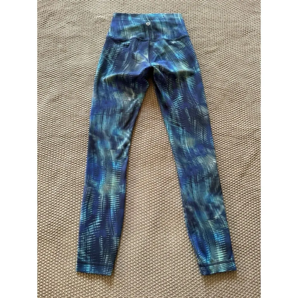 Lululemon Women's Wunder Train‎ HR Tight Shapeshifter Flux Blue Size 2 - Image 3