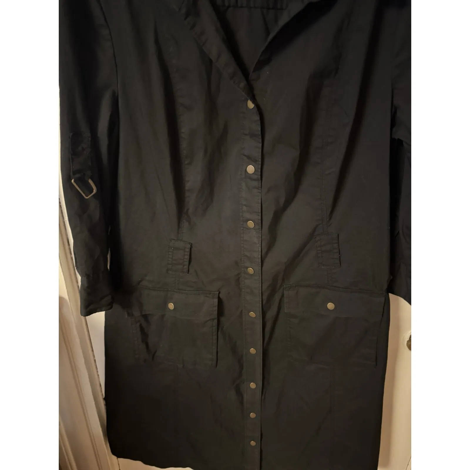 Converse Women's  All Star Black 3/4 Sleeve Cotton Shirt Dress - Image 7