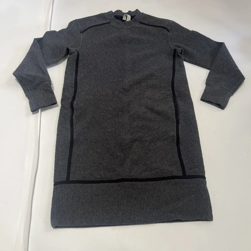 Sz 4 Lululemon On Repeat Dress Heathered Core Dark Grey (No Collar) - Image 5